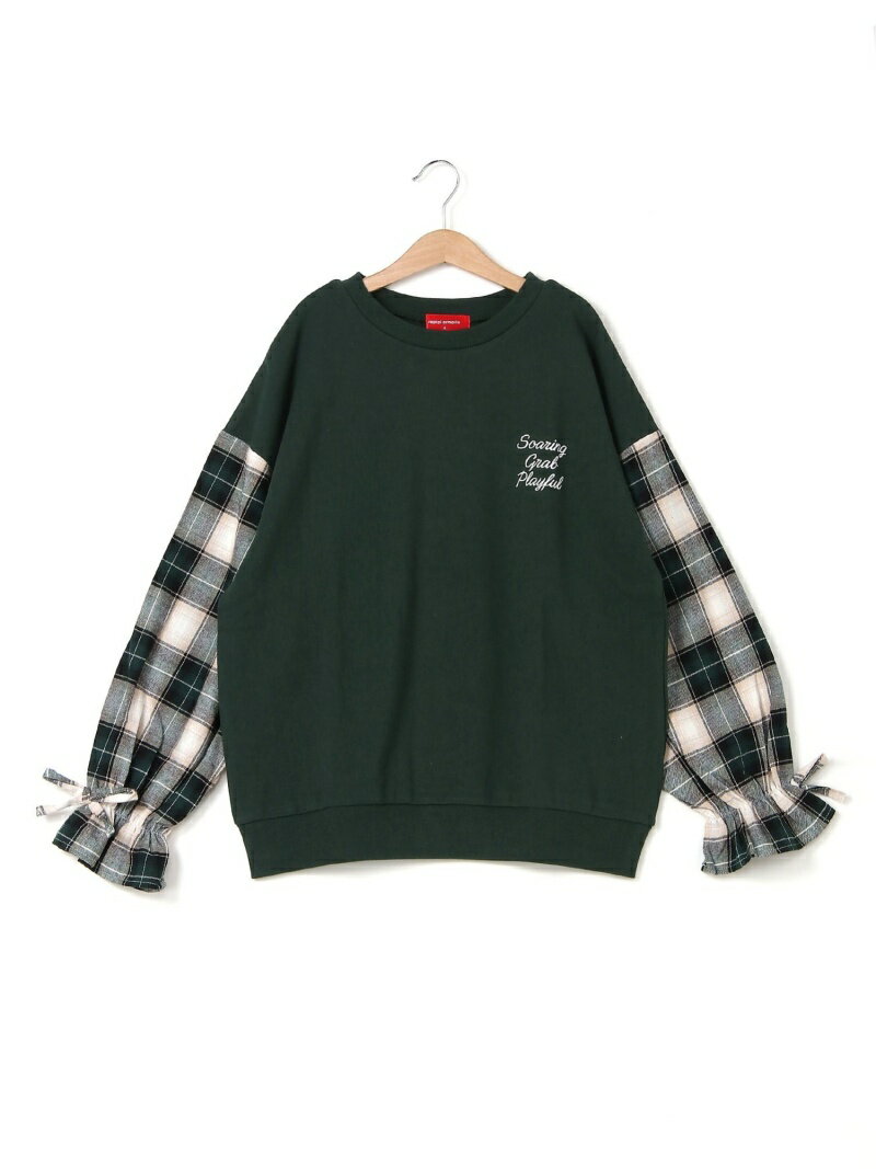 ソデチェックパフPO repipi armario レピピアルマリオ トップス その他のトップス グリーン ブラック ブラウン[Rakuten Fashion]のサムネイル