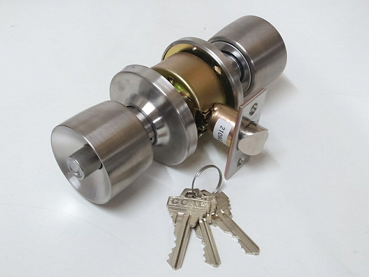 ゴール社ロック錠(ユニロック錠)N-US-5E　5本ピンシリンダー3本カギ付バックセット...