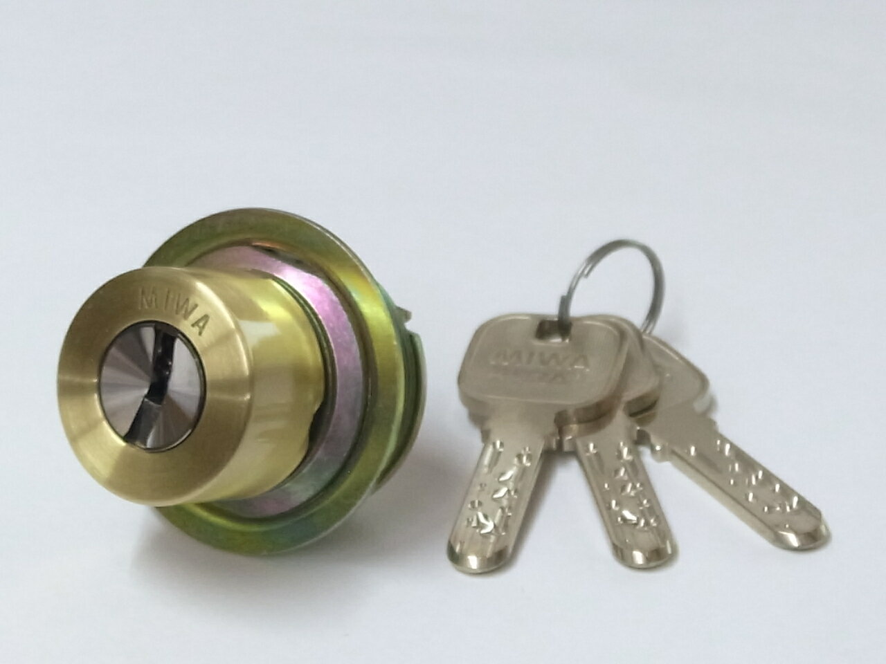 JNTE0取替用シリンダーBS色（ゴールド色）（MCY-257　MCY257)☆☆MIWA ミワ 美和☆JN TE LE LIX☆MIWA ミワ 美和☆☆ 玄関 ドア 扉 修理 補修 交換 部品 パーツ