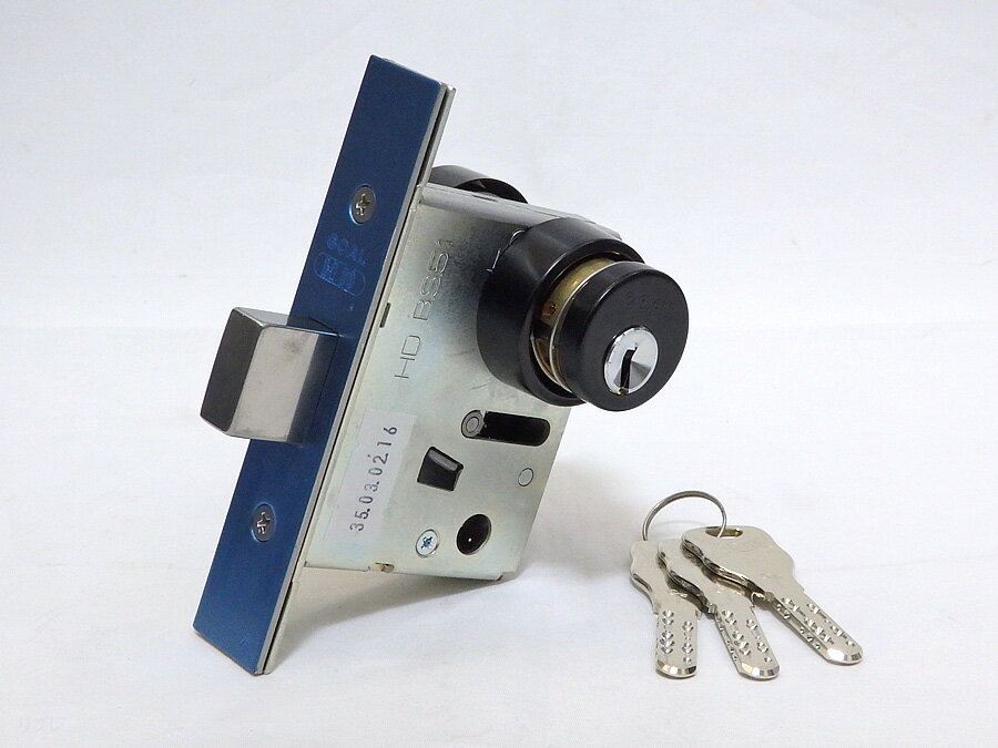 ゴール社本締錠GP-HD-5 塗装ブラック色(#883)バックセット51ミリ戸厚43ミリ〜53ミリ（厚扉用）☆☆GOAL ..