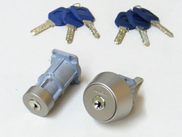 カバエースRA(85RA)とNDZ NDR CPNDR取替用シリンダー　シルバー色（2個同一仕様　純正6本鍵付）3243　3246