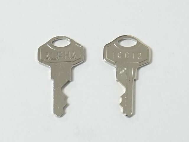 ALPHA（アルファ）1000番南京錠　20ミリ、25ミリ同一タイプ用純正子鍵のみ「10C12」番　（販売は1本売りとなります）☆☆アルファ　ALPHA☆1000 純正キー カギ 鍵☆タキゲン TAKIGEN☆☆