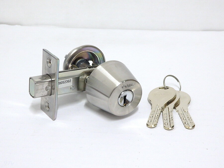 V-18　AD-5　本締錠　ステン色厚扉用(43〜53ミリ)☆☆GOAL ゴール☆V18 AD5☆GOAL ゴール☆☆ 玄関 ドア 扉 修理 補修 交換 部品 パーツ