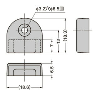 ランプ　棚柱用エンドキャップSP-18Eブラック