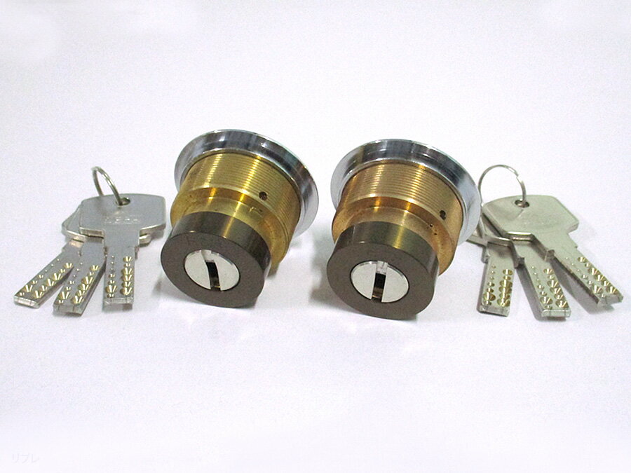 HDH(S)セパTE0取替用シリンダー2個同一ブロンズ色☆☆MIWA ミワ 美和☆TE LE LIX☆MIWA ミワ 美和☆☆ 玄関 ドア 扉 修理 補修 交換 部品 パーツ