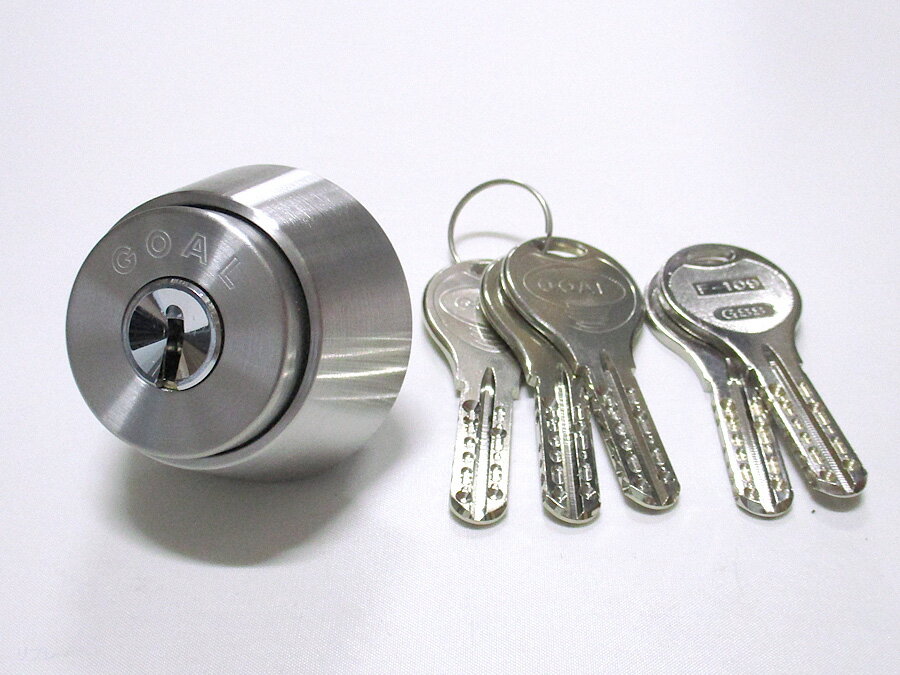 ゴール V-18LA,DA取替用シリンダーシルバー色(鍵5本付)☆☆MIWA ミワ 美和☆ LA DA ☆MIWA ミワ 美和☆☆ 玄関 ドア 扉 修理 補修 交換 部品 パーツ