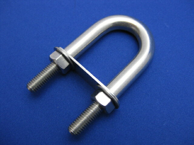 ステンレスUボルト(A型)U-80835です。太さ10ミリ、高さ80ミリ、幅45ミリです。