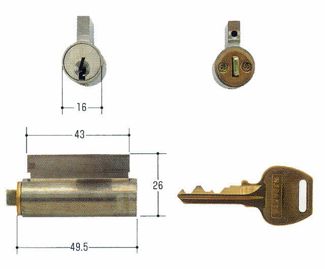 WEST(ウエスト)取替用シリンダー　WEST-0640(wcy-64 wcy64)☆☆WEST ウェスト☆WCY-64 N住 アクト面付握玉用☆WEST ウェスト☆☆ 玄関 ドア 扉 修理 補修 交換 部品 パーツ