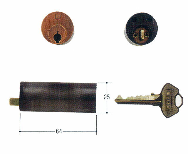 WEST取替用シリンダー　WEST-0690(wcy-69 wcy69)☆☆WEST ウェスト☆WCY-69 セキスイ木製本錠用 AC☆WEST ウェスト☆☆ 玄関 ドア 扉 修理 補修 交換 部品 パーツ 3