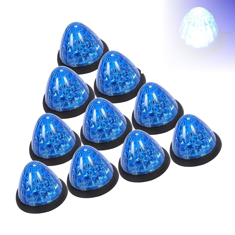 マーカーランプ 24V 10個 サイドマーカー トラック用 点灯保証 丸型 シャーシ ダイヤモンド カット レ..