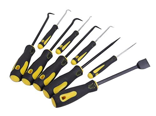 シールはがし 黄色 ピックツール オイルシール リムーバー 9種類セット パッキン交換 工具 メンテナンス オイル 工具キット