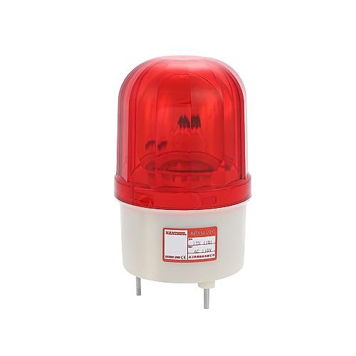 回転式 営業中ランプ AC110V 三点固定ネジタイプ 音なし 回転灯 工場 建設現場 警告灯 安全 誘導 防犯 DIY レッド