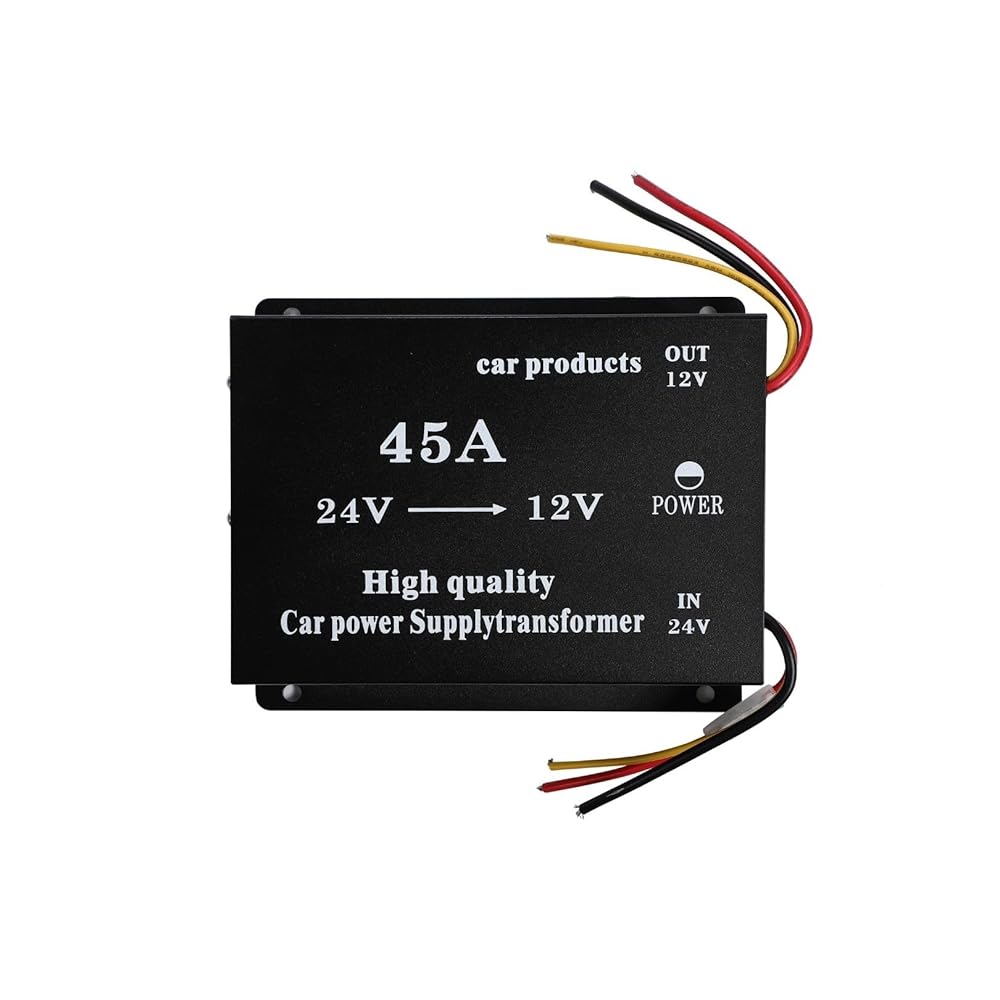 Partools DCDCコンバーター 24V→12V 45A ヒューズ付 過電圧保護 大型車 トラック用 45A