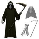死神 コスプレ スカル 骸骨 マント 斧 セット ハロウィン 仮装 リアル ホラー 迫力ある コスチューム なりきりセット