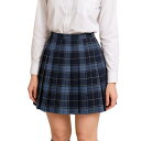 制服 スカート プリーツスカート チェック柄 ミニ コスプレ 学生服 スクール 女子高生 かわいい JK ブルー M