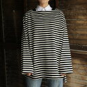 BOAT NECK LONG SLEEVE T-SHIRTS ピジョン トップス 長袖 Tシャツ ボーダー ボートネック ロンT バスクボーダー ユニセックス tops カットソー ロンT