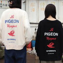 CREW NECK SWEAT スウェット バックプリント トレーナー クルーネック バックプリントスウェット ロゴスウェット プリント ピジョン