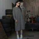 BOAT NECK LONG SLEEVE ONE PIECE ボートネックロングスリーブワンピース ロングワンピ—ス ワンピース バスクボーダー ボートネック ロングスリーブ 長袖 コットン ピジョン