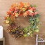 送料無料 【造花】カエデの紅葉リース Lサイズ【wreath13】【フェイクグリーン 人工植物 壁掛け 秋 楓 モミジ もみじ インテリア アーティフィシャルフラワー アレンジ】【あす楽】