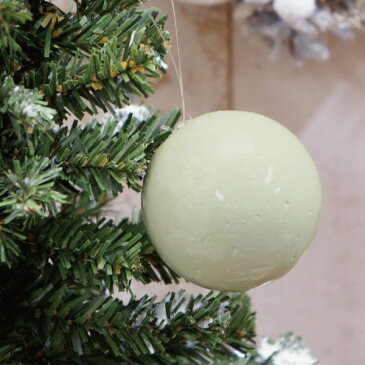 クリスマス飾り　アスカ(asca)　ボールオーナメント　ホワイトグリーン　1個　AX69187-052【ボール 小物 雑貨 グッズ オーナメント かわいい】