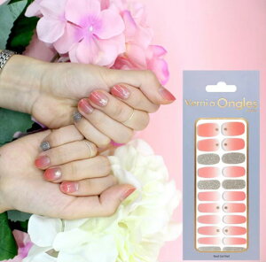 キラキラネイルシール ピンク系ネイルシール シンプルネイルシール ネイルV53 シールネイル 貼るタイプネイル 使い捨てネイル ネイルかわいい 簡単 セルフ キット 硬化 硬め 初心者 貼って固める シンプル おすすめ ランキング ジェルネイルセット 送料無料