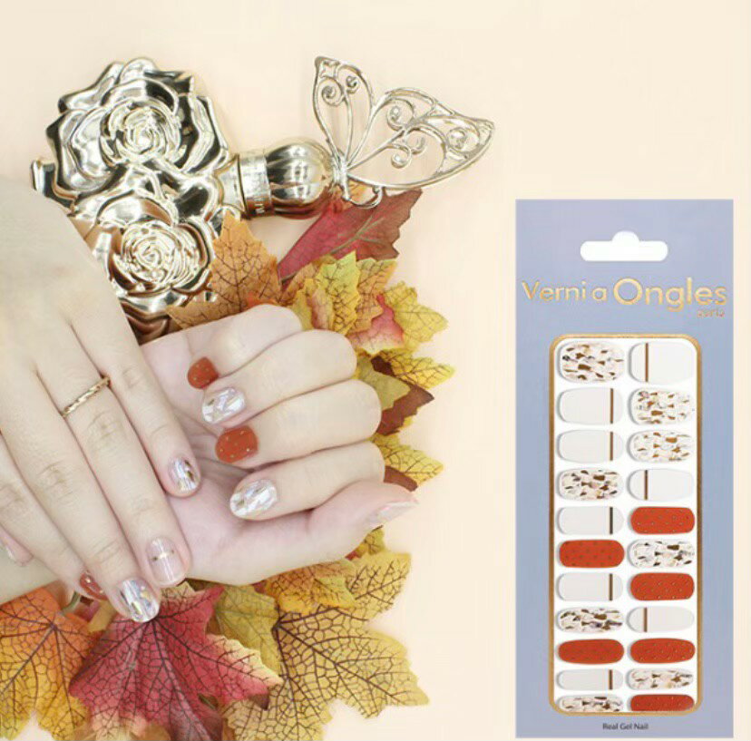 スタッツネイルシール 白系ネイルシール シェル系ネイルシール ネイルV48 シールネイル 貼るタイプネイル 使い捨てネイル ネイルかわいい 簡単 セルフ キット...