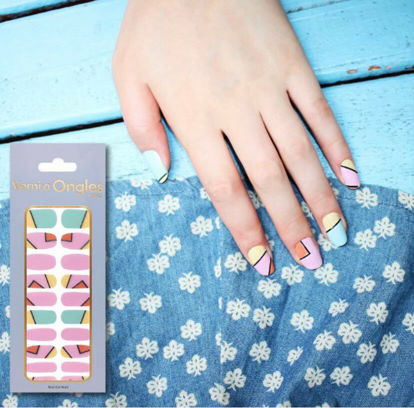 スタイリッシュ　ピンクネイル　ネイルV02　シールネイル　貼るタイプネイル　使い捨てネイル　ネイルかわいい　簡単 セルフ キット 硬化 硬め 初心者 貼って固める シンプル おすすめ ランキング ジェルネイルセット　送料無料
