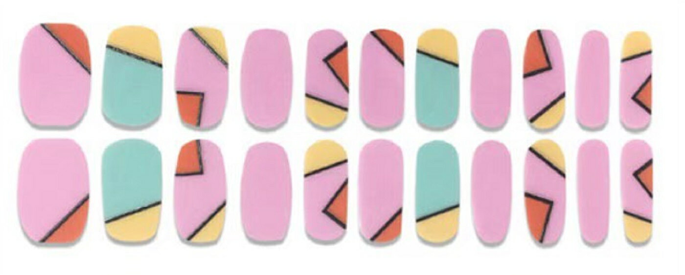 スタイリッシュ　ピンクネイル　ネイルV02　シールネイル　貼るタイプネイル　使い捨てネイル　ネイルかわいい　簡単 セルフ キット 硬化 硬め 初心者 貼って固める シンプル おすすめ ランキング ジェルネイルセット　送料無料