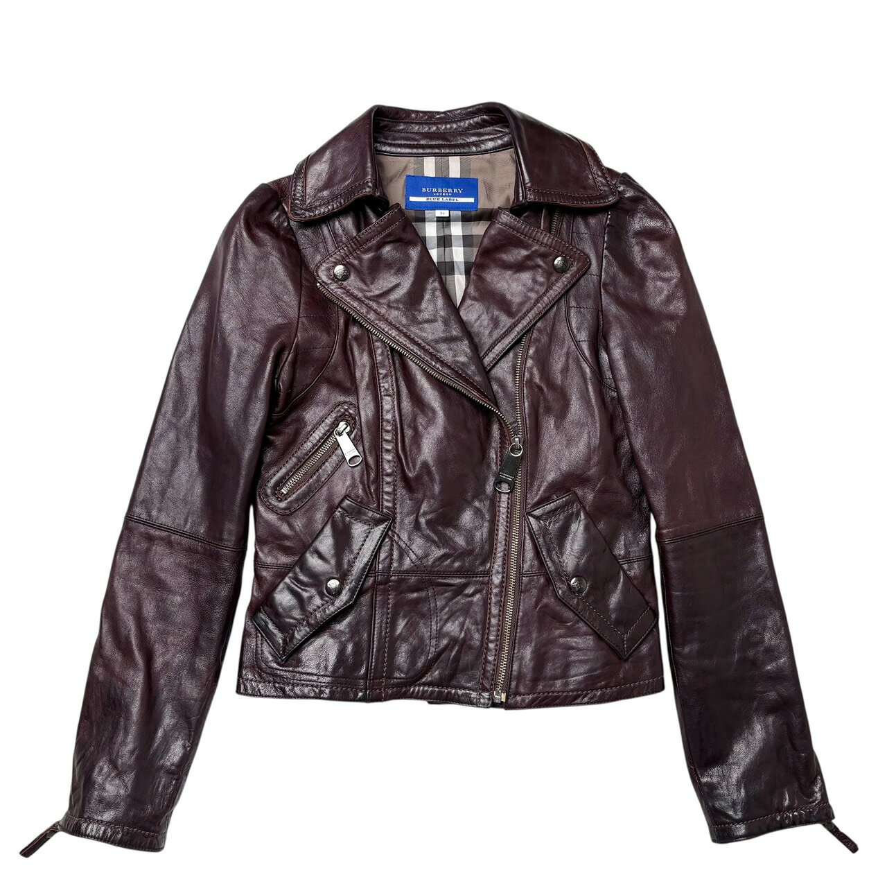 バーバリー　ブルーレーベル　ライダースジャケット 中古・古着通販】BURBERRY BLUE LABEL (バーバリーブルーレーベル