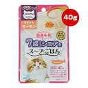 同梱可 おなかにやさしい乳糖ゼロの「ねこちゃんの国産牛乳」を使った、ウェットタイプの総合栄養食。国産品です。 そのまま与えても、フードのトッピングとしても、また水分補給にもおすすめです。 7歳からのシニア猫用。 ●原材料 鶏肉(ササミ、レバー)、乳類(ねこちゃんの国産牛乳7歳からのシニア用等)、サーモン、油脂類、調味料、魚軟骨抽出物(コンドロイチン含有)、ミネラル類(カルシウム、リン、カリウム、ナトリウム、塩素、マグネシウム、鉄、銅、マンガン、亜鉛、ヨウ素、セレン)、増粘多糖類、リン酸塩(Na)、タウリン(抽出物)、ビタミン類(A、B1、B2、B6、B12、C、D、E、パントテン酸、ナイアシン、葉酸、コリン)、グルコサミン ●保証成分 粗たん白質5.0％以上、粗脂肪1.0％以上、粗繊維1.0％以下、粗灰分4.0％以下、水分95.0％以下 ●エネルギー 70kcaL/100g ●原産国 日本