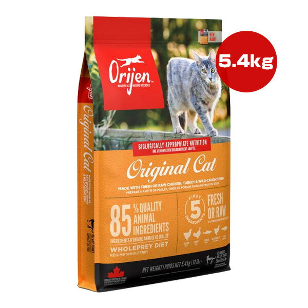 オリジン オリジナルキャット 5.4kg チャンピオンペットフーズ ▽t ペット フード 猫 キャット ドライ 子猫 ORIJEN 送料無料【正規品】