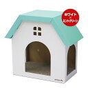 キャットロードプラス キャットハウス ホワイト×ミントグリーン アニマコレ ▼c ペット グッズ 猫 キャット 取付簡単 爪とぎ付き ダンボール ウォーク タワ...