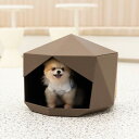 隠れ家ハウス ココネル クリ アニマコレ ▼c ペット グッズ 犬 ドッグ 猫 キャット 小型犬 インテリア ベッド ダンボール ブラウン 組立簡単 安全 日本...
