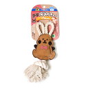 牛革歯みがきトイ らびー ドギーマン ▼a ペット グッズ 犬 ドッグ おもちゃ デンタルトイ 歯垢除去 ロープ 自然素材 85821 DoggyMan