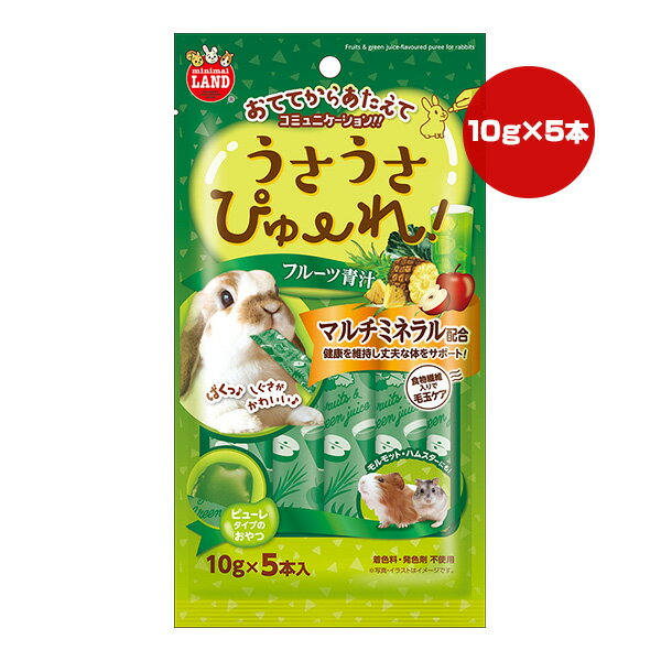 うさうさぴゅーれ フルーツ青汁 10g×5本入 マルカン ▼a ペット フード 小動物 うさぎ ハムスター おや..