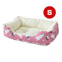 SMILE スクエアベッド クールアニマル柄 S ピンク エースプロダクツ ▼g ペット グッズ 犬 ドッグ 猫 キャット 春夏