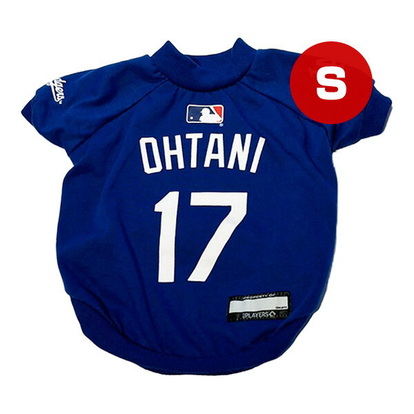乐天商城 - MLB公認 ロサンゼルス ドジャース 大谷翔平選手モデル Tシャツ ブルー S ファンタジーワールド ▼w ペット グッズ 犬 ドッグ 野球 LosAngeles Dodgers SHO-4014B-SM