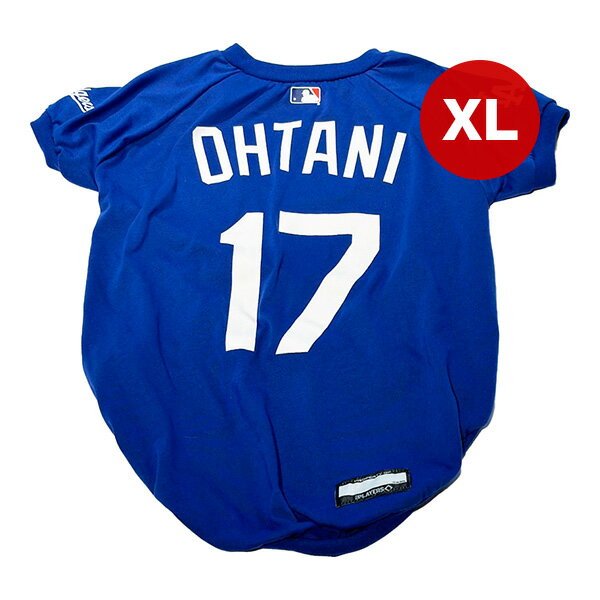 Garments - MLB公認 ロサンゼルス ドジャース 大谷翔平選手モデル Tシャツ ブルー XL ファンタジーワールド ▼w ペット グッズ 犬 ドッグ 野球 LosAngeles Dodgers SHO-4014B-XL