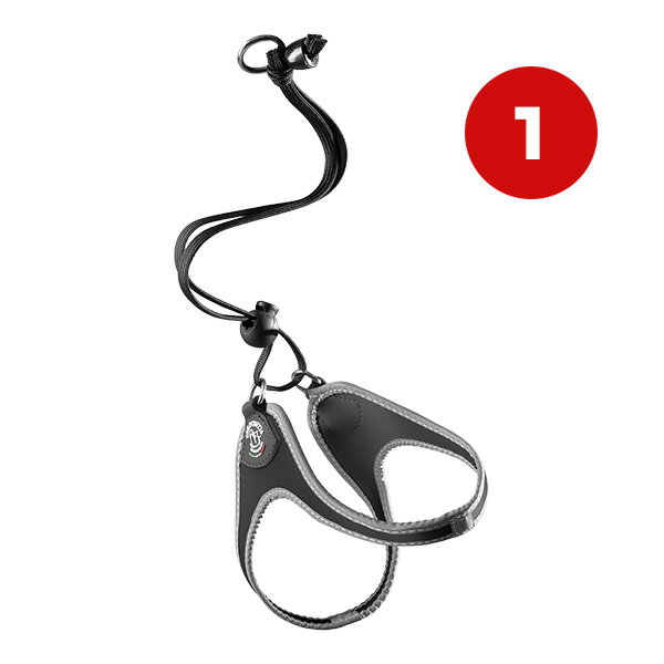 Harness Leash - リベルタ リフレクティブ 1 ブラック ▼g ペット グッズ 犬 ドッグ アクセサリー ハーネスリード 胴輪 引き紐 TRE PONTI LTP100 送料無料