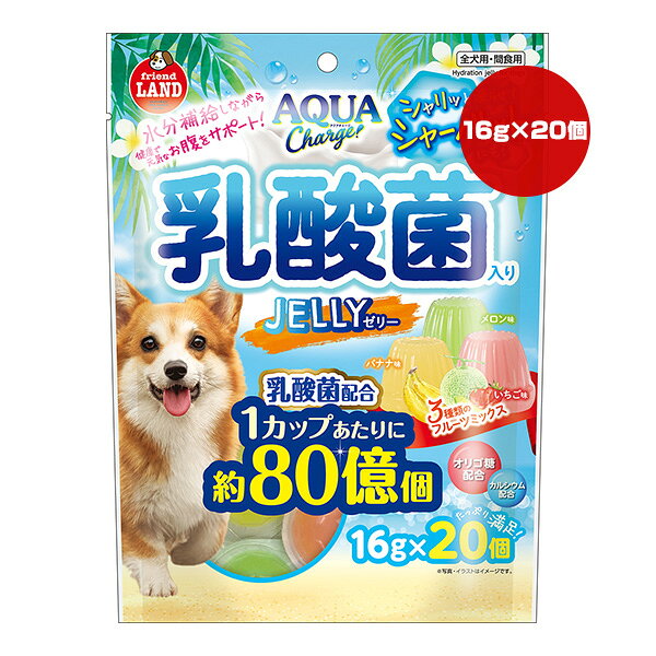 アクアチャージ 乳酸菌入りゼリー 3種類のフルーツミックス 16g×20個 マルカン ▼a ペット フード 犬 ドッグ おやつ 水分補給 GONTA CLUB