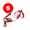 ferplast ファープラスト アミーゴ S コードタイプ RED-WHITE ファンタジーワールド ▼w ペット グッズ 犬 ドッグ アクセサリー 伸縮リー...
