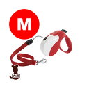 ferplast ファープラスト アミーゴ M コードタイプ RED-WHITE ファンタジーワールド ▼w ペット グッズ 犬 ドッグ アクセサリー 伸縮リー...