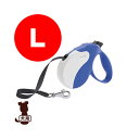 ferplast ファープラスト アミーゴ L テープタイプ BLUE-WHITE ファンタジーワールド ▼w ペット グッズ 犬 ドッグ アクセサリー 伸縮リ...
