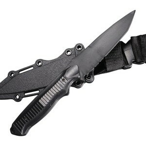 ダミーナイフ BENCHMADE ニムラバス型 トレーニングナイフ [ ブラック ] トレーナー 模造ナイフ 模造刀 樹脂ナイフ 練習用 CQC CQB ベルトループ ゴム製 ABSプラスチック トレーニング用ナイフ 練習用ナイフ 訓練用ナイフ(3)