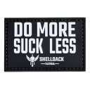 SHELLBACK TACTICAL ミリタリーワッペン DO MORE SUCK LESS ラバー製 SBT-P10061-WB シェルバックタクティカル メーカーロゴ PVC ミリタリーパッチ アップリケ スリーブバッジ