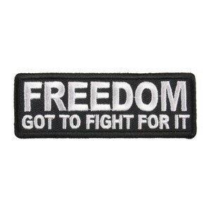 ミリタリーパッチ FREEDOM アイロンシート付 ミリタリーワッペン アップリケ 記章 徽章 襟章 肩章 胸章..