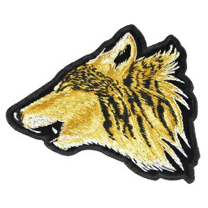 ミリタリーパッチ Howling Wolf アイロンシート付 [ 大 ] ミリタリーワッペン アップリケ 狼 ウルフ スリーブバッジ