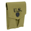 ダブルマガジンポーチ M1911 .45ACP弾用 復刻品 アメリカ軍 WW2 コルト・ガバメント WWII M1910 ナインティーイレブン マグポーチ ピストルマグポーチ ピストルマガジンポーチ サバゲーポーチ