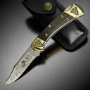 BUCK 折りたたみナイフ 112 限定品 イエローホースカスタム バッファロー刻印 バックナイフ Ranger レンジャー Buffalo フォールディングナ...