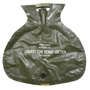 スウェーデン軍放出品 ウォータータンク 25L ラバー製 ODグリーン Swedish Army Water Tank 貯水袋 衛生用品 ミリタリーサープラス ミリタリーグッズ アウトドア キャンプ